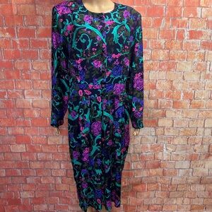 Vintage Floral‎ Shirtwaist Dress